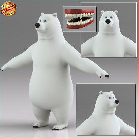 Cartoon Polar Bear Biped